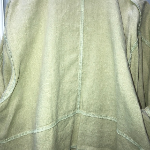 🎉HP🎉 STUDIO EASE Linen A-Line Maxi + Dress Jacket Set Celery Green Vintage 22W - Picture 13 of 16